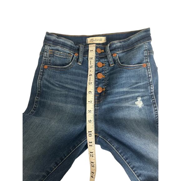 Madewell 10" High-Rise Skinny Crop Jeans in Rosecliff Wash Size 24 - Picture 12 of 12